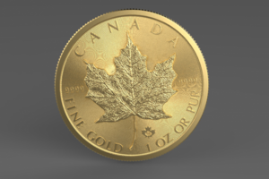 Bullion gold coin - 1oz "Maple leaf"