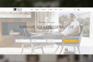 UMBRA – Landing Page по изготовлению эксклюзивной мебели