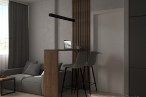 Кухня-гостиная для однокомнатной квартиры