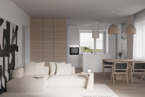 Кухня-гостиная в загородном доме