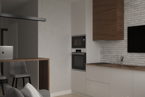 Кухня-гостиная для однокомнатной квартиры