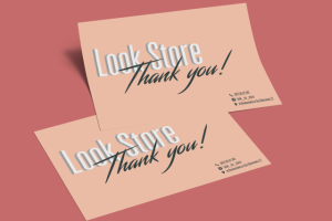 Открытка для магазина женской одежды