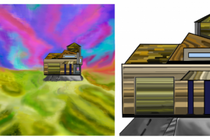 Дом равнина ландшафт кр.масштаб