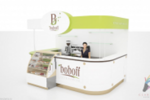 Торговый стенд для сети  кофеен Boboff
