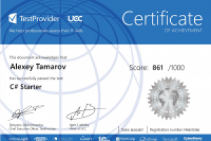 Certificate C# - Testprovider