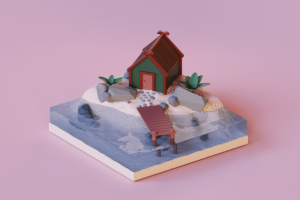 Модель "дом на пляже"