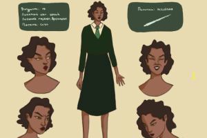 Концепт-арт персонажа для вселенной ГП