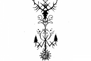 Эскиз для тату Ямал