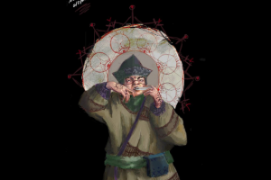 Монгол играет на варгане