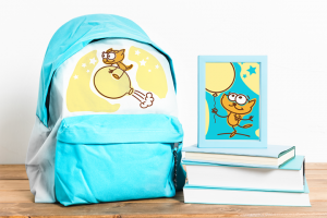 Рисунок для рюкзака с веселыми котами