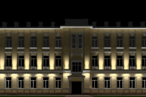 Проект освещения фасада администрации