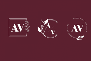 3 варианта логотипа в стилистике монограмм для мастера красоты