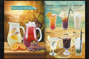 Разработка и верстка меню для ресторана