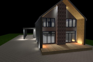 Архитектурная подсветка частного дома