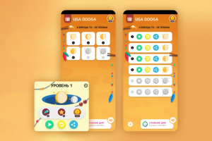 Концепт страницы выбора уровня в мобильной игре