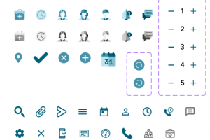 Набор иконок для мобильного приложения