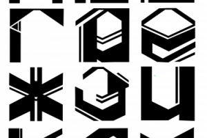 Шрифт по сетке.