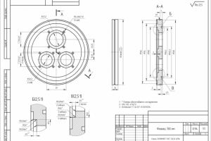 Чертеж фланца