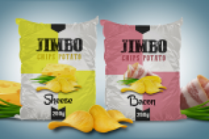 Серия упаковок чипсов