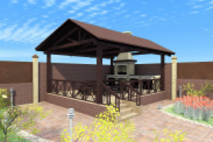 Открытая веранда с барбекю