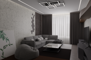 Интерьер визуализация зала 5х4