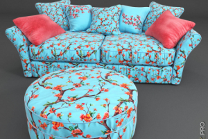 Моделирование и визуализация дивана Skarlet ROY BOSH