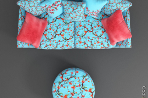 Моделирование и визуализация дивана Skarlet ROY BOSH