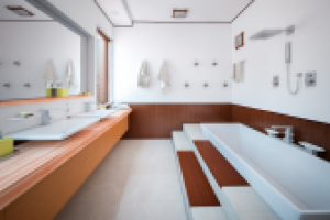 Дизайн и 3D визуализация санузла загородного дома