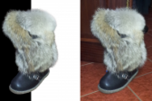 Обтравка ботинка с мехом