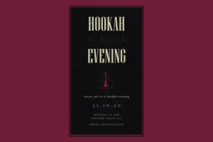 Приглашение на кальянный вечер