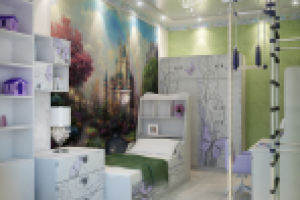 интерьер детской с частичным моделированием