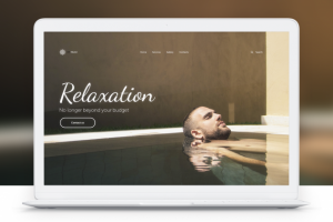 Первый экран для целевой страницы спа-салона "SPARELAX"