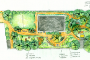 Участок в Подмосковье "Домик в деревне" 15 соток. Эскиз 3