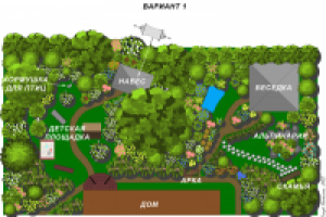 Планировка маленького дворика ЭСКИЗ 1