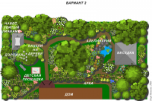 Планировка маленького дворика ЭСКИЗ 2