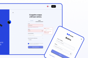 Форма регистрации и входа на сайт.