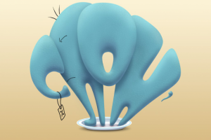 Иллюстрация "Слон на блюдечке"