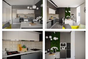 Дизайн проект двухкомнатной квартиры в современном стиле, г.Киев