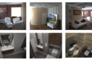 Дизайн интерьера в двухкомнатной квартире в стиле лофт,г. Москва