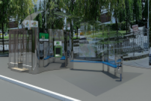 Автобусная остановка. Разработана для ЧМ по футболу в Киеве