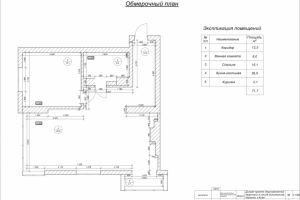 Рабочий проект двухкомнатной квартиры, г.Киев
