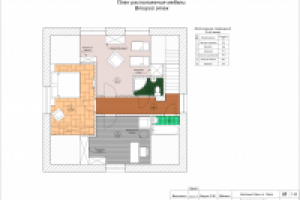 План расположения мебели. Второй этаж