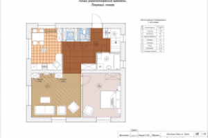 План расположения мебели. Первый этаж