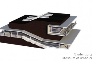 Здание музея для архитектурного проекта 3dsMax
