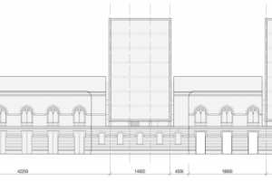 Чертеж реконструируемого фасада