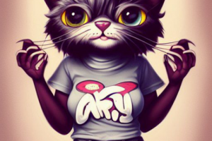 [AI GENERATED] cat hybrid cute character