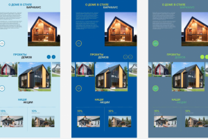 Дизайн сайта в трёх цветовых решениях - 2