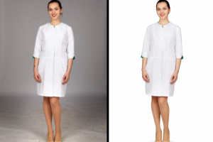 Предметная обработка. Одежда на модели