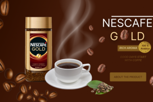 Рекламный баннер кофе