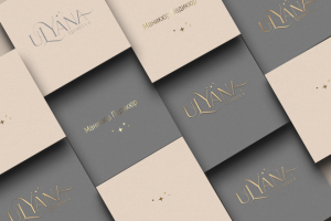 Визитка с логотипом для мастера перманентного макияжа